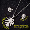 Wholesale Fashion Geometric Flying Deer Snowflake Feather Hollow Skull Stainless Steel Earrings Necklace With Electroplating For Women