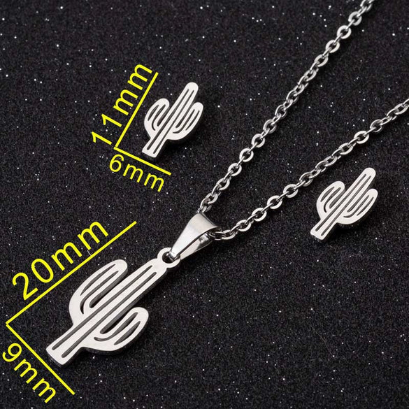Wholesale Fashion Geometric Flying Deer Snowflake Feather Hollow Skull Stainless Steel Earrings Necklace With Electroplating For Women