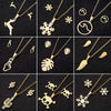 Wholesale Fashion Geometric Flying Deer Snowflake Feather Hollow Skull Stainless Steel Earrings Necklace With Electroplating For Women