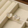 Wholesale Fashion Geometric Heart Shape Copper Electroplated Earrings For Women