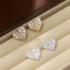 Wholesale Fashion Geometric Heart Shape Copper Electroplated Earrings For Women