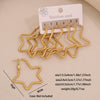 Wholesale Fashion Geometric Hexagonal Stainless Steel Earrings With Electroplating