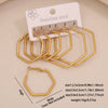Wholesale Fashion Geometric Hexagonal Stainless Steel Earrings With Electroplating