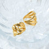 Wholesale Fashion Geometric Irregular Lines Hollow Stainless Steel Goldplated Ring Jewelry