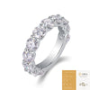 Wholesale Fashion Geometric Moissanite Inlaid 925 Silver Ring
