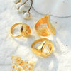 Wholesale Fashion Geometric Oshaped Casting Stainless Steel Ring For Women