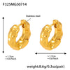 Wholesale Fashion Geometric Rivet Hoop Earrings 316L Stainless Steel Electroplated For Women