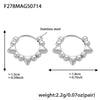 Wholesale Fashion Geometric Rivet Hoop Earrings 316L Stainless Steel Electroplated For Women