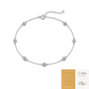 Wholesale Fashion Geometric S925 Silver Moissanite Inlay Fiveflower Bracelet For Women
