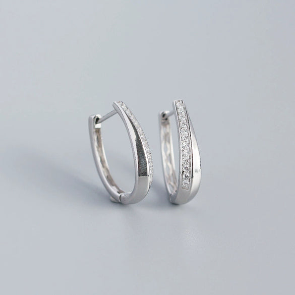 Wholesale Fashion Geometric S925 Sterling Silver Electroplated Wind Earrings For Women