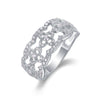 Wholesale Fashion Geometric Silver 925 S925 Silver Ring Set With Diamonds For Women