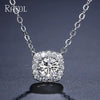 Wholesale Fashion Geometric Square Necklace Inlaid Aaa Zircon Full Diamond Allmatch Pendant For Women