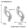 Wholesale Fashion Geometric 316L Stainless Steel Earrings With Electroplating Processing
