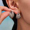 Wholesale Fashion Geometric 316L Stainless Steel Earrings With Electroplating Processing