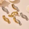 Wholesale Fashion Geometric 316L Stainless Steel Earrings With Electroplating Processing
