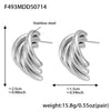 Wholesale Fashion Geometric 316L Stainless Steel Earrings With Electroplating Processing