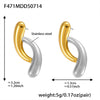 Wholesale Fashion Geometric 316L Stainless Steel Earrings With Electroplating Processing