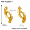 Wholesale Fashion Geometric 316L Stainless Steel Earrings With Electroplating Processing