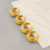 Wholesale Fashion Geometric Stainless Steel Electroplated Earrings For Women