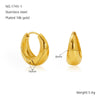 Wholesale Fashion Geometric Stainless Steel Electroplated Earrings For Women