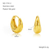 Wholesale Fashion Geometric Stainless Steel Electroplated Earrings For Women