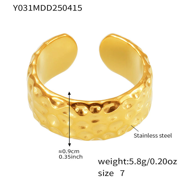 Wholesale Fashion Geometric 316L Stainless Steel Finger Ring Jewelry With Electroplating For Women