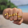 Wholesale Fashion Geometric 316L Stainless Steel Finger Ring Jewelry With Electroplating For Women