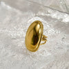Wholesale Fashion Geometric Stainless Steel Gold Plated Opening Ring Jewelry For Women