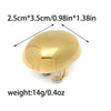 Wholesale Fashion Geometric Stainless Steel Gold Plated Opening Ring Jewelry For Women