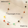 Wholesale Fashion Geometric Stainless Steel 18K Gold Plated Round Beads Star Necklace For Women