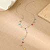 Wholesale Fashion Geometric Stainless Steel Yshaped Tassel Necklace Plated With Gold For Women