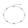 Wholesale Fashion Geometric Style S925 Silver Moissanite Inlay Fiveflower Bracelet For Women