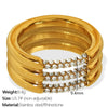 Wholesale Fashion Geometric 316L Stainless Steel 18K Gold Plated Zircon Set Ring For Women