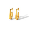 Wholesale Fashion Geometric U Shaped Stainless Steel Earrings With Pvd Furnace Real Gold Electroplating For Women