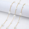 Wholesale Fashion Handmade Imitation Pearl Stainless Steel Necklace Chain With Electroplating