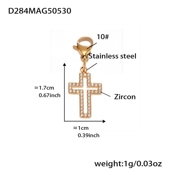 Wholesale Fashion Heart High Heels Cross Pendant Clavicle Necklace For Women Made Of Titanium Steel And Stainless Steel With Electroplating Geometric Pattern