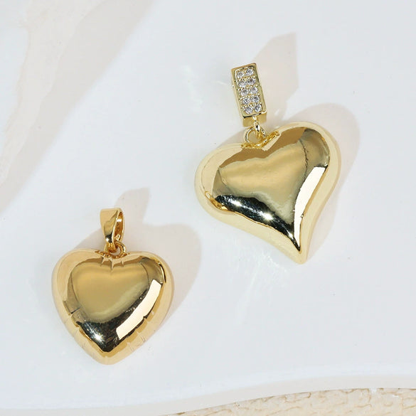 Wholesale Fashion Heart Shape Copper Jewelry Pendant With Electroplating For Women