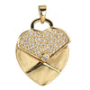 Wholesale Fashion Heart Shape Copper Jewelry Pendant With Electroplating For Women