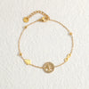 Wholesale Fashion Heart Shape Stainless Steel Electroplated Women's Love Bracelet