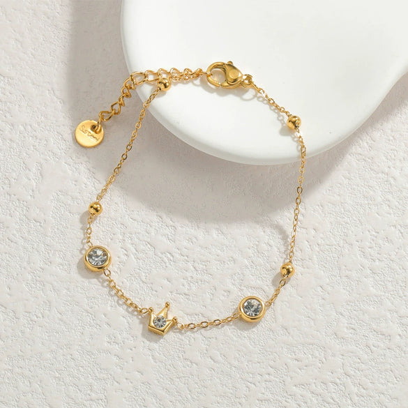Wholesale Fashion Heart Shape Stainless Steel Electroplated Women's Love Bracelet
