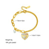Wholesale Fashion High Retro Irregular Pearl Love Pendant Titanium Steel Bracelet For Women With Geometric Design And Electroplating