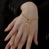 Wholesale Fashion Highend 18K Gold Plated Multilayer Tassel Small Gold Beads Geometric Ladies Titanium Steel Bracelet