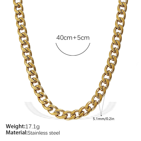 Wholesale Fashion Hiphop 316L Stainless Steel Necklace Jewelry Plated 18K Gold With Regular Chain Sets