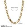 Wholesale Fashion Hiphop 316L Stainless Steel Necklace Jewelry Plated 18K Gold With Regular Chain Sets