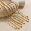 Wholesale Fashion Hiphop 316L Stainless Steel Necklace Jewelry Plated 18K Gold With Regular Chain Sets