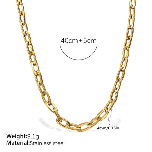 Wholesale Fashion Hiphop 316L Stainless Steel Necklace Jewelry Plated 18K Gold With Regular Chain Sets