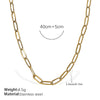Wholesale Fashion Hiphop 316L Stainless Steel Necklace Jewelry Plated 18K Gold With Regular Chain Sets