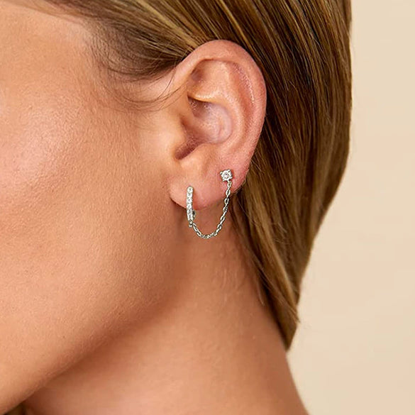 Wholesale Fashion Hiphop Women's Earrings Copper Geometric U Shape