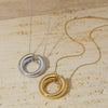 Wholesale Fashion Hollow C Shaped Glow Pendant Necklace In Stainless Steel With Electroplated Color Preservation For Women