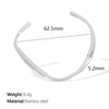 Wholesale Fashion Ins Style 316L Stainless Steel Electroplated Irregular Cshaped Opening Bracelet For Women